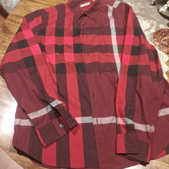 burberry brit red shirt